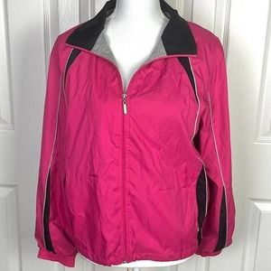Pink workout active jacket zip up